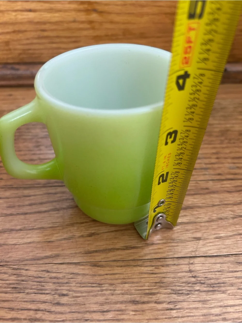 VTG Anchor Hocking Fire King Milk Glass Stackable Mugs Orange Lime Green Yellow